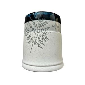 The Old Pottery Co. Gray Fern Ceramic Utensil Holder / Crock